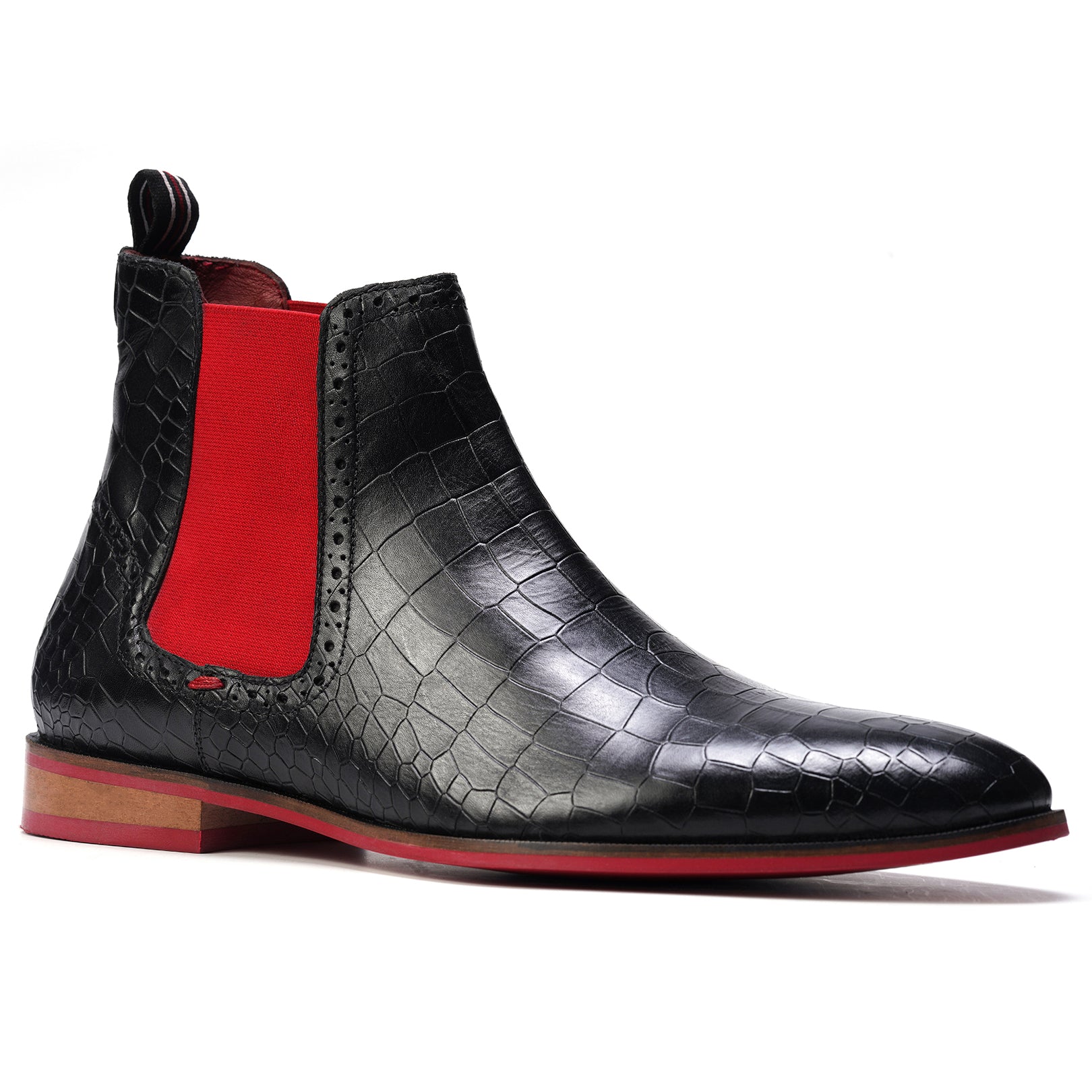 BOTÍN CHELSEA MANTRA CROCO BLACK PARA HOMBRE