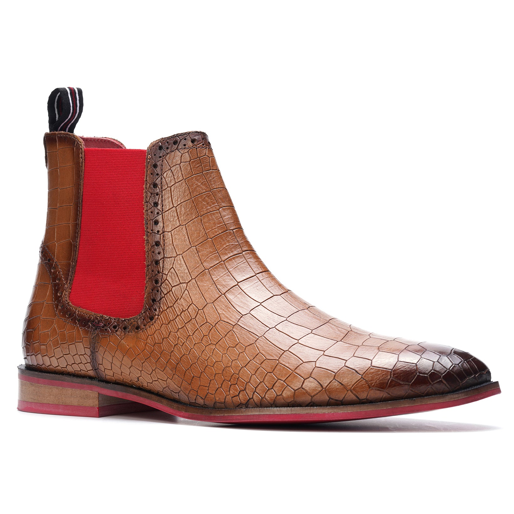 BOTÍN CHELSEA MANTRA CROCO TAN PARA HOMBRE