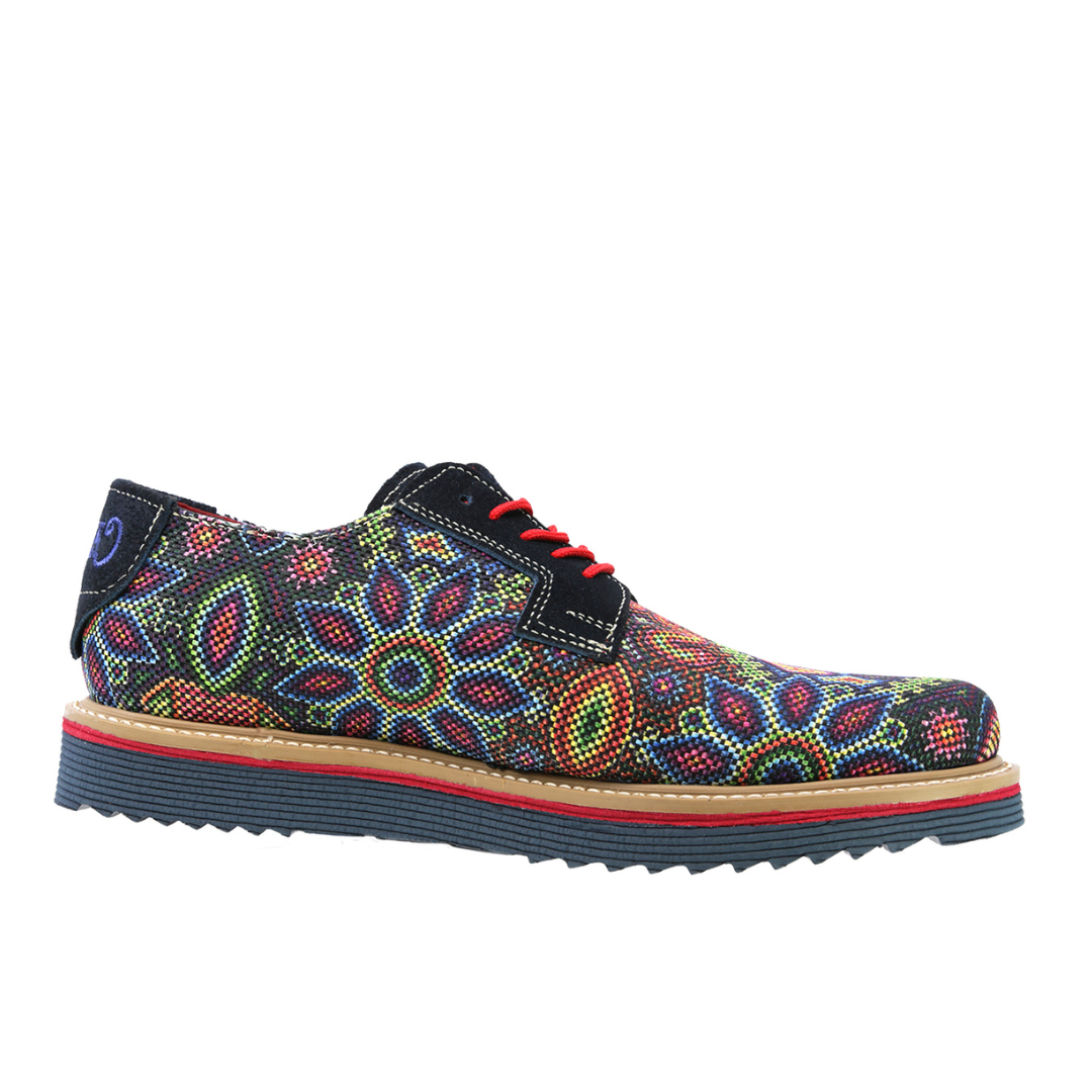 Zapato Oxford Artesanal Huichol para Hombre.