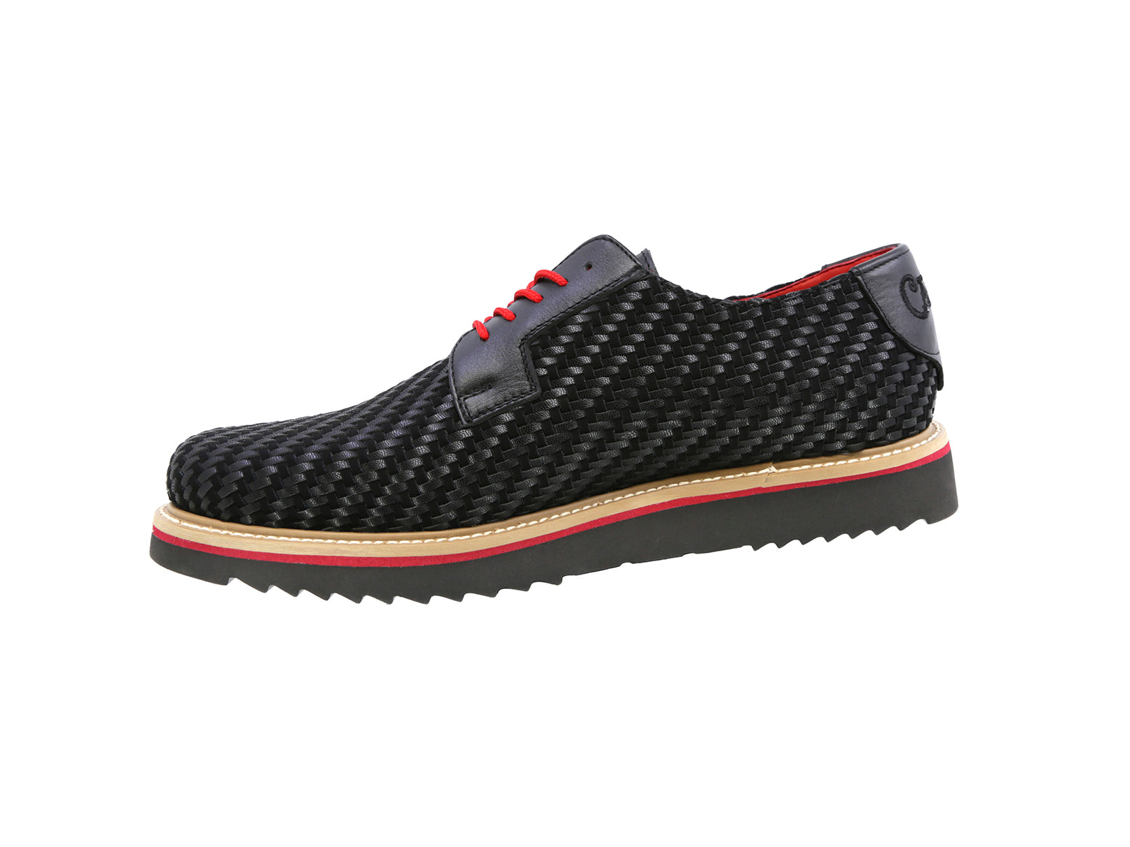 Zapato Oxford Artesanal Negro Petatillo para Hombre